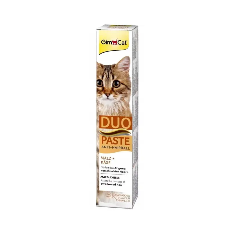 Popularny GIMCAT Anti-Hairball Duo-Paste 50g słód i ser