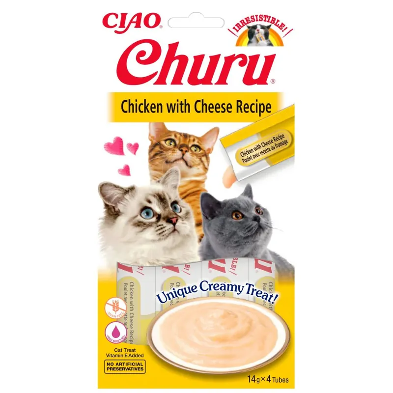 Nowość Inaba Ciao Churu Przysmak Dla Kota Kurczak z Serem 56 g