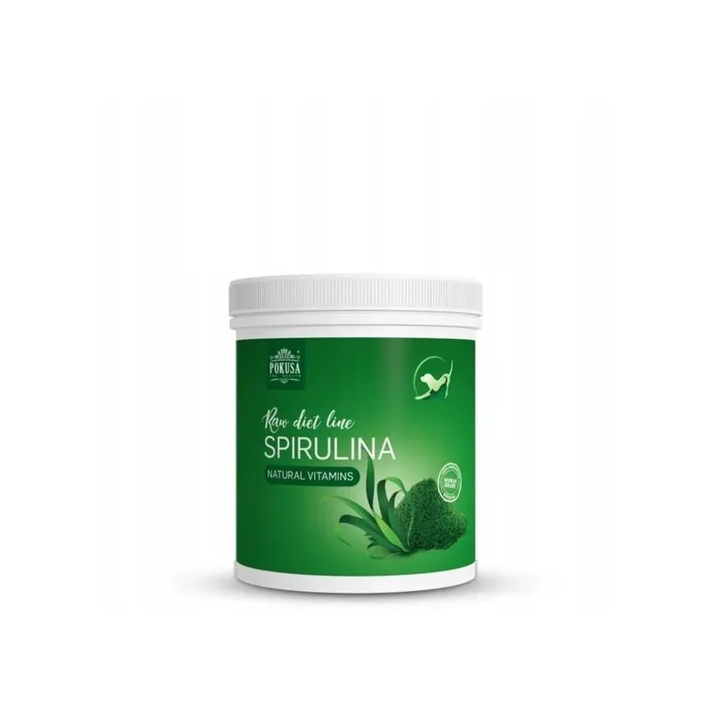 Łatwy zwrot POKUSA RawDietLine Spirulina dla psów i kotów 250g