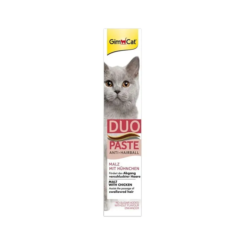 GIMCAT Anti-Hairball Duo-Paste 50g słód i kurczak Bezpieczne zakupy