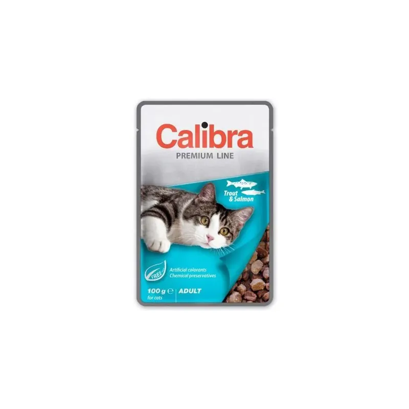 Najlepsza cena CALIBRA Cat Premium Adult Trout and Salmon 100g