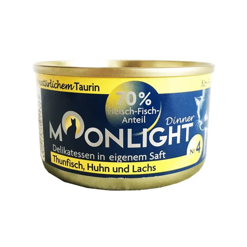 MOONLIGHT Dinner 4 Tuńczyk, kurczak i łosoś 80g Cena promocyjna