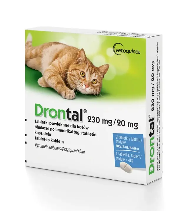 Vetoquinol Drontal dla Kotów 2 Tabletki Obniżka ceny
