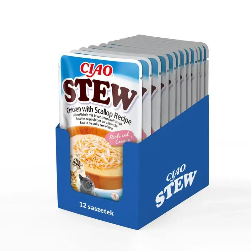 Do wyczerpania zapasów INABA CAT Ciao Gulasz kurczak z małżą 12x40g