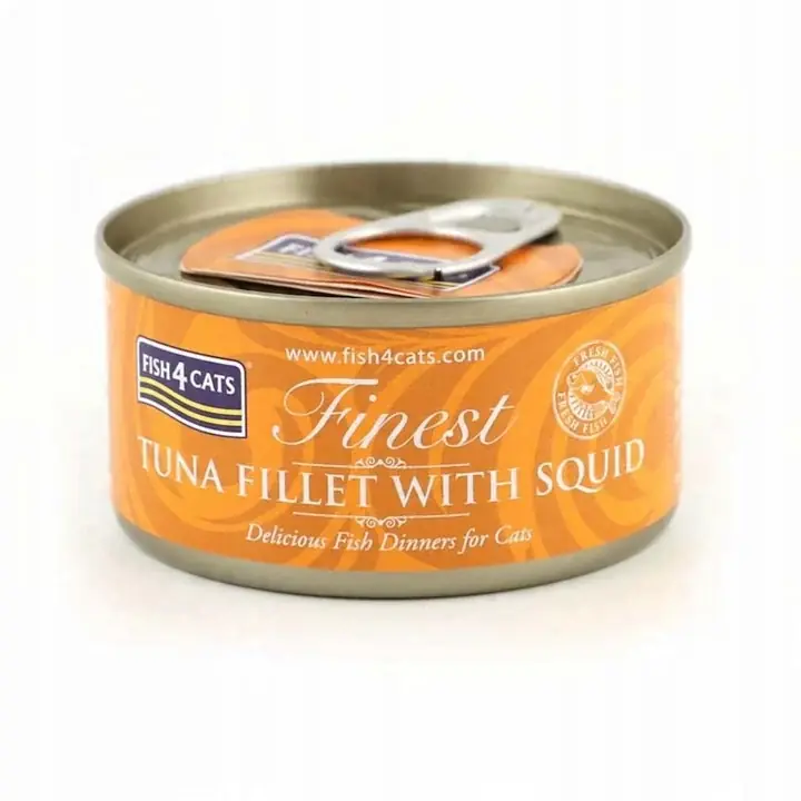 Fish4Cats Finest filet z Tuńczyka z Kałamarnicami 70g Wybór klientów