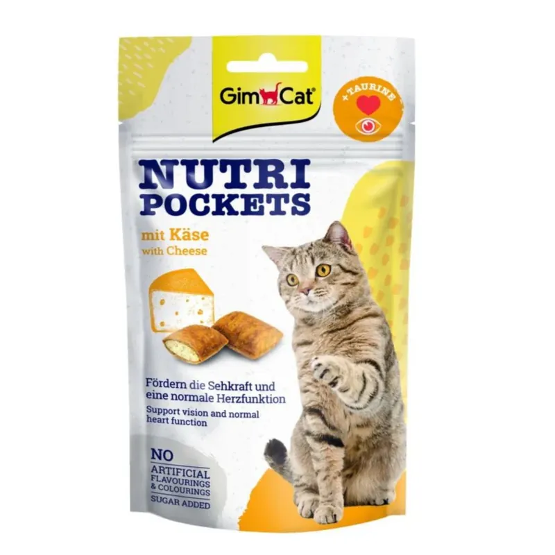 GIMCAT Nutri Pockets 60g przysmaki z serem i tauryną Wyjątkowa oferta