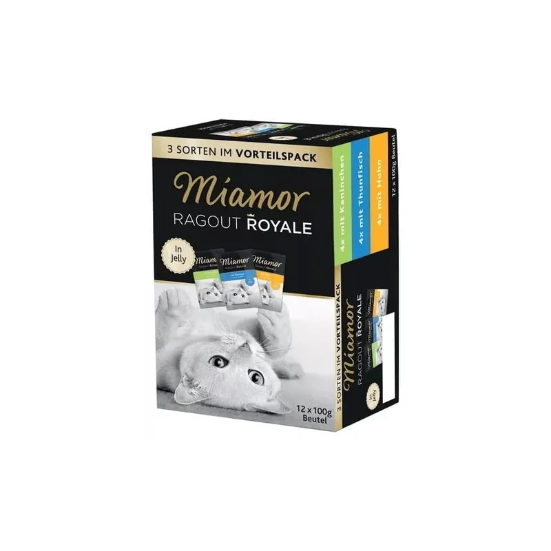 Miamor Ragout Royale in Jelly Mix smaków 12x100g w galaretce Nowy