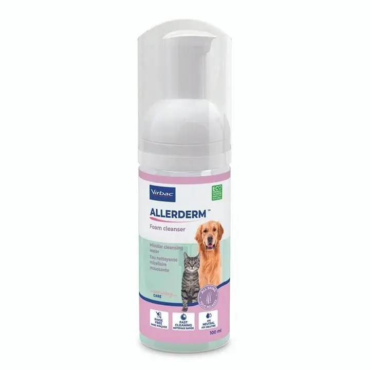 VIRBAC Allerderm Pianka micelarna oczyszczająca 100ml Bezpieczna płatność