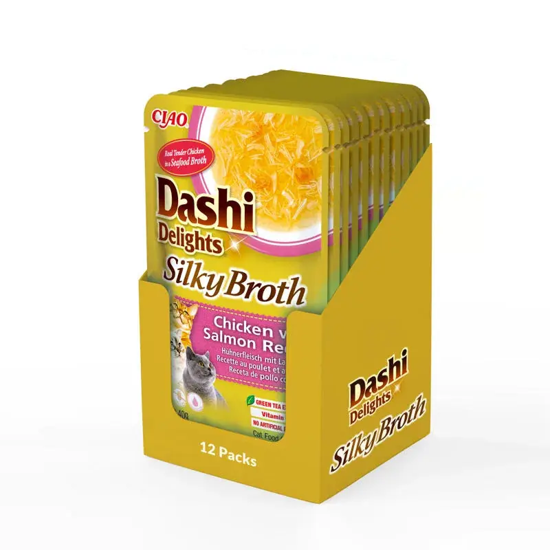 Szybka wysyłka INABA CAT Dashi Delights Silky Chicken Salmon 12x40g