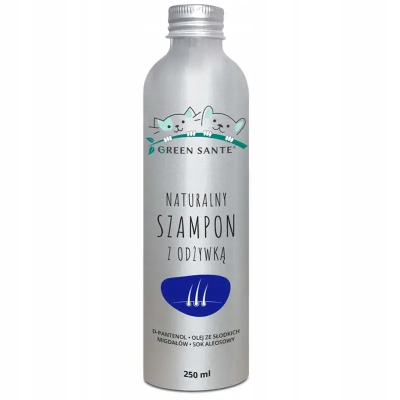 Super okazja GREEN SANTE Naturalny szampon z odżywką dla psa i kota 250ml