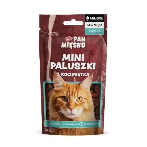 Niska cena Pan Mi臋sko Paluszki z kaczki 50g - przysmak dla kota