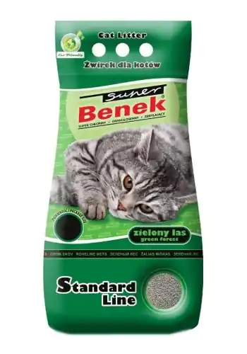 Szybka wysyłka 呕wirek Super Benek Standard Zielony las dla kota 10l