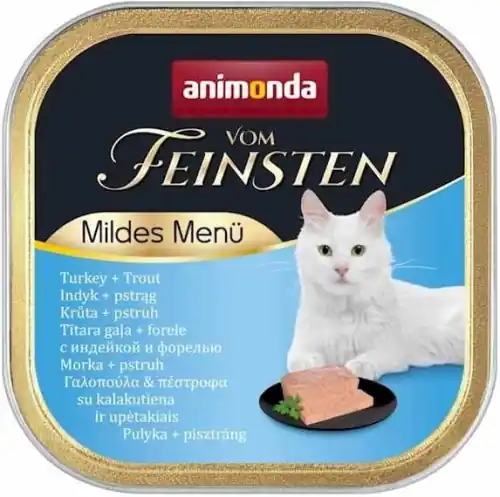 Animonda MILD MENU mokra karma dla kastrat贸w indyk+ pstr膮g dla kot贸w 100g Tylko do końca tygodnia