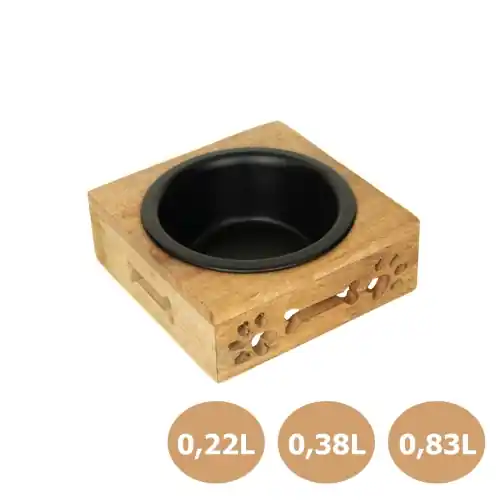 Chico Miska pojedyncza drewniana MANGO - miski dla ps贸w i kot贸w Promocja