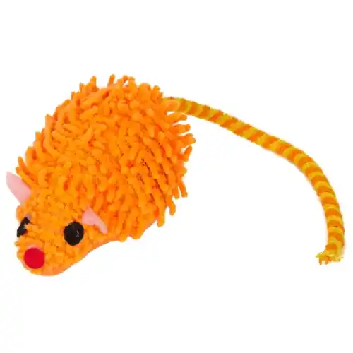 Zamów teraz Chico Trend w艂ochata mysz pomara艅czowa 9cm - zabawka dla kota