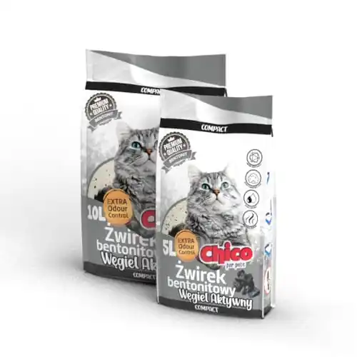 Ograniczona ilość Chico 偶wirek bentonitowy drobnoziarnisty compact z w臋glem aktywnym