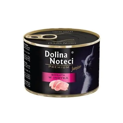 Dolina Noteci Premium Junior indyk puszka 185g - mokra karma dla koci膮t Tani