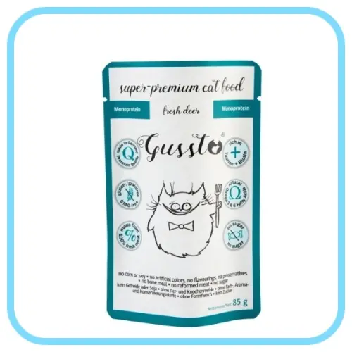 Szybka dostawa Gussto (艣wie偶y jele艅) saszetka 85g - mokra karma dla kot贸w