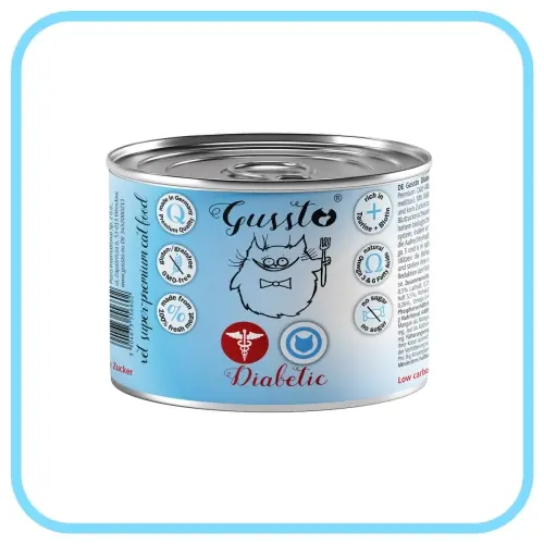 Gussto Diabetic (na cukrzyc臋) puszka 200g - mokra karma dla kot贸w Nowość
