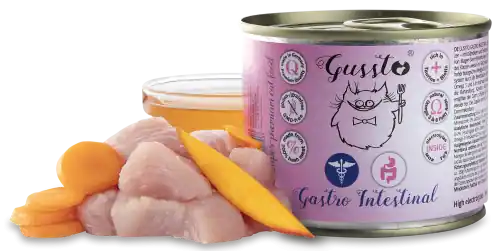 Gussto Gastro Intestinal puszka 200g - lekkostrawna mokra karma dla kot贸w Najlepsza cena