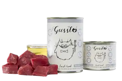 Gussto 艣wie偶a jagni臋cina puszka 200/400g - mokra karma dla kot贸w Niska cena