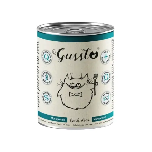 Tylko dziś Gussto 艣wie偶y jele艅 puszka 200/400g - mokra karma dla kot贸w