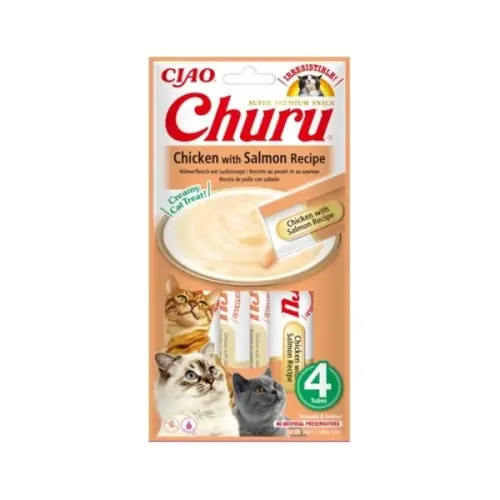Sprawdź teraz Inaba Churu Pur茅es Cat kurczak 艂oso艣 4x14g