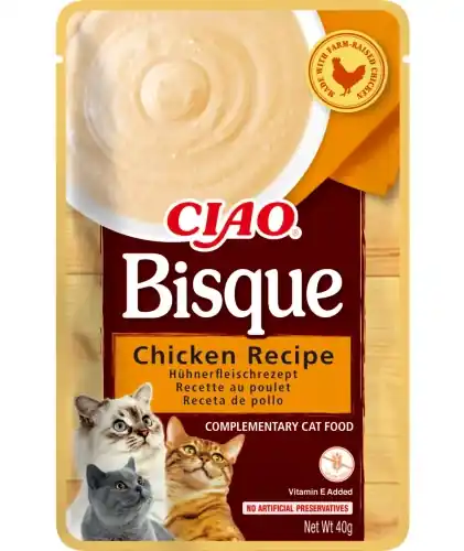 Oferta czasowa Inaba Ciao Cat Bisque kurczak 40g