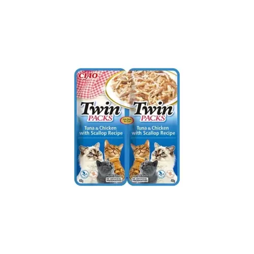 Inaba Ciao Cat Twin Packs kurczak ma艂偶e 2x40g Bestseller