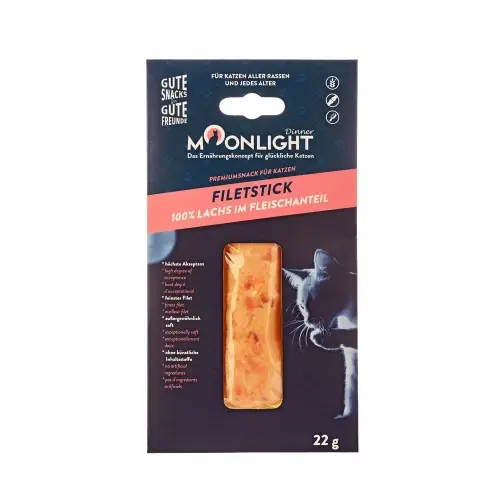 Moonlight filet z 艂ososia 22g - przysmak dla kot贸w Dostępne od ręki