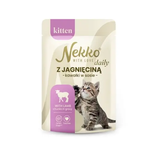 Ostatnie sztuki Nekko Daily jagni臋cina (koci臋ta) - saszetka w sosie 85g