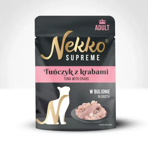 Nekko Supreme saszetka bulion kot tu艅czyk krab 70g Ostatnie sztuki