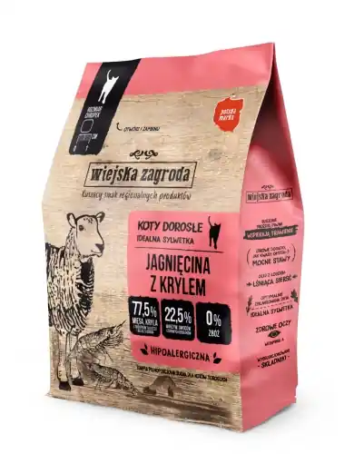 Wiejska Zagroda (jagni臋cina z krylem) 0,4kg/1,6kg - sucha karma dla kot贸w Kup teraz