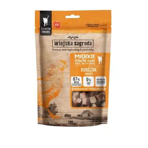 Wybór klientów Wiejska Zagroda K膮ski Kurczak 100g - przysmak dla kota