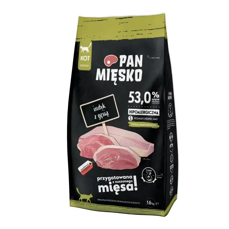 Pan Mięsko indyk z gęsią S sucha karma dla kota Ostatnia szansa