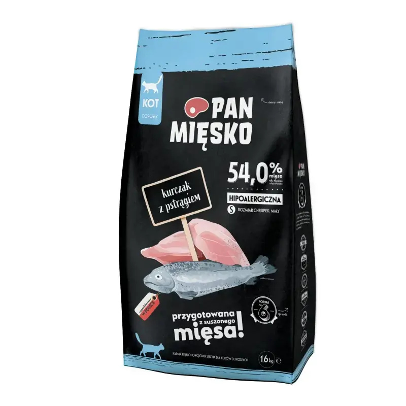 Pan Mięsko kurczak z pstrągiem S sucha karma dla kota Zamów dziś
