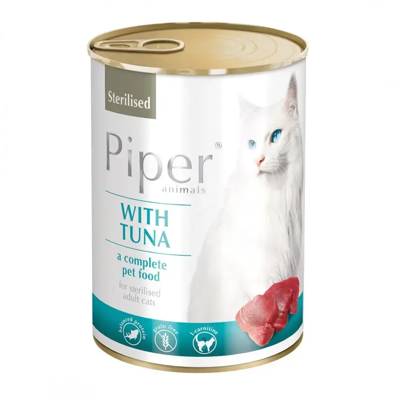 Dolina Noteci Piper Animals Sterilised mokra karma dla kota sterylizowanego z tuńczykiem puszka Hit sprzedaży