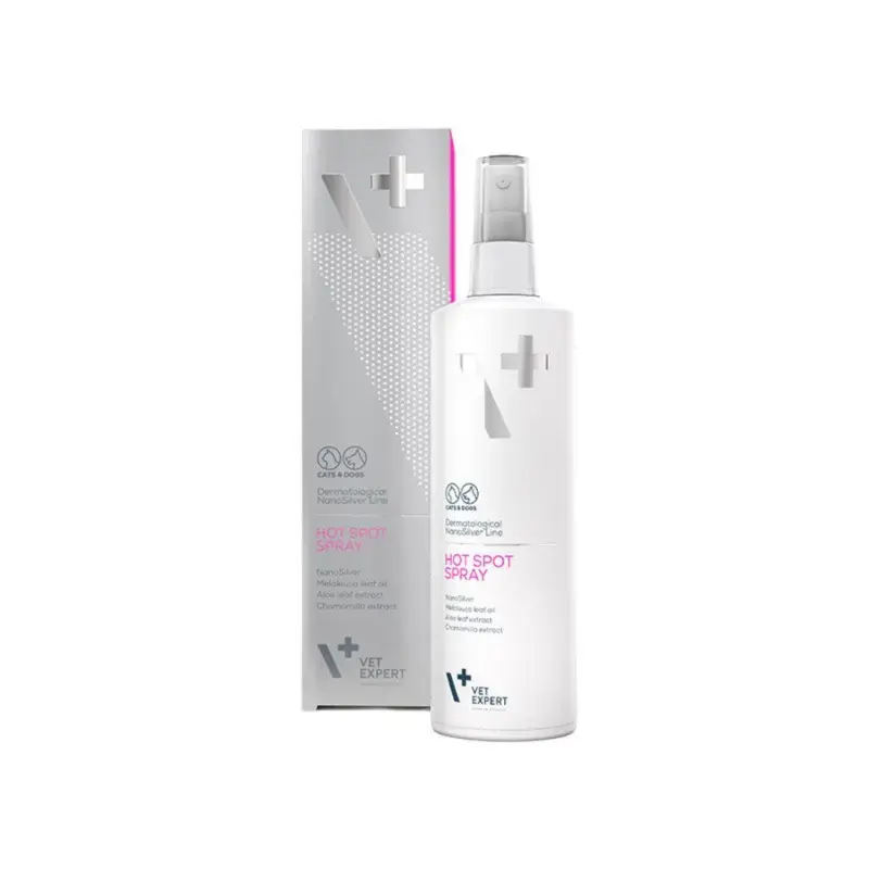 VetExpert HOT SPOT SPRAY - preparat na zmiany skórne na tle alergicznym, dla psów i kotów 100 ml Oferta limitowana